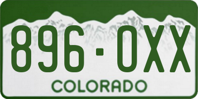 CO license plate 896OXX