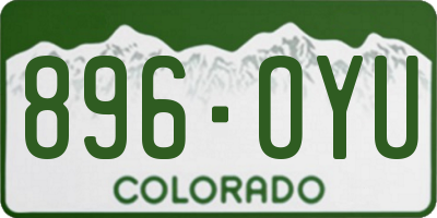 CO license plate 896OYU