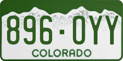 CO license plate 896OYY