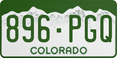 CO license plate 896PGQ