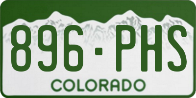 CO license plate 896PHS
