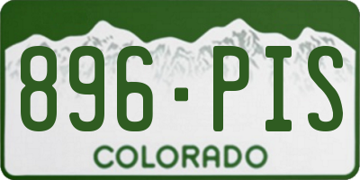 CO license plate 896PIS