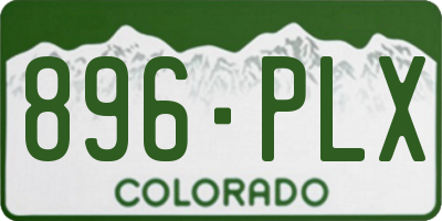 CO license plate 896PLX