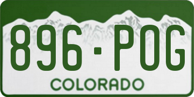 CO license plate 896POG