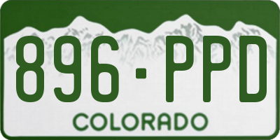 CO license plate 896PPD