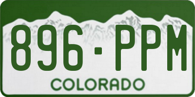 CO license plate 896PPM