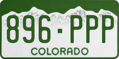 CO license plate 896PPP