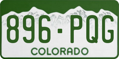 CO license plate 896PQG