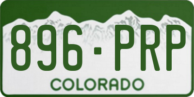 CO license plate 896PRP