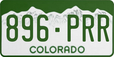 CO license plate 896PRR