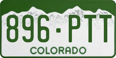 CO license plate 896PTT