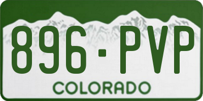 CO license plate 896PVP