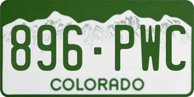 CO license plate 896PWC