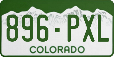 CO license plate 896PXL