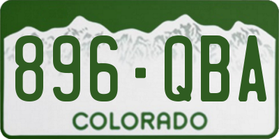 CO license plate 896QBA