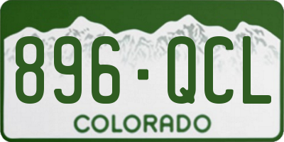 CO license plate 896QCL