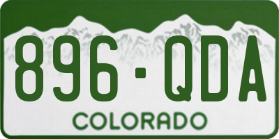 CO license plate 896QDA