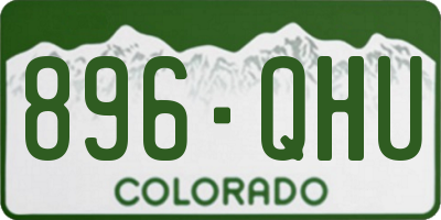 CO license plate 896QHU