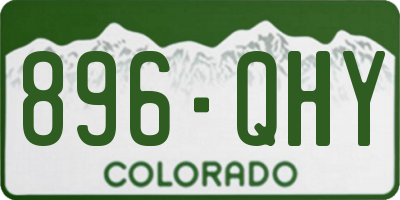 CO license plate 896QHY
