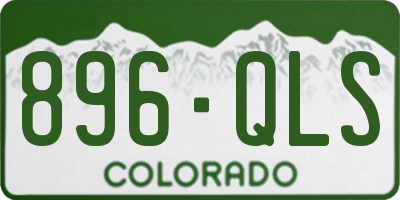 CO license plate 896QLS