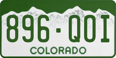 CO license plate 896QOI