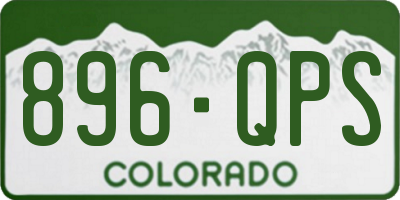 CO license plate 896QPS