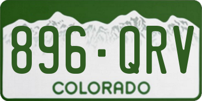 CO license plate 896QRV