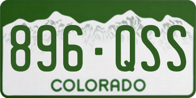 CO license plate 896QSS