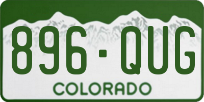 CO license plate 896QUG