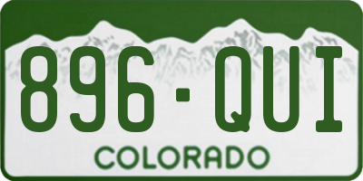 CO license plate 896QUI