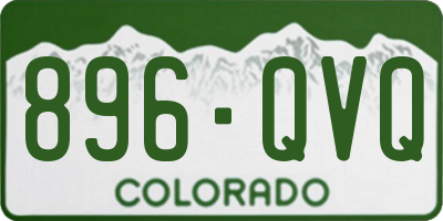 CO license plate 896QVQ