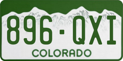 CO license plate 896QXI