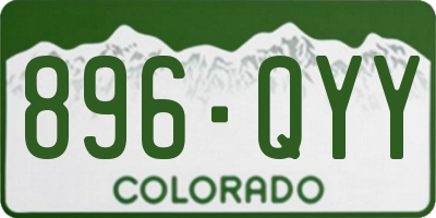 CO license plate 896QYY