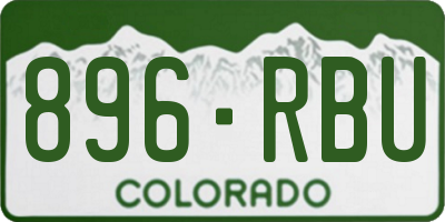CO license plate 896RBU