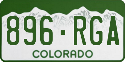 CO license plate 896RGA
