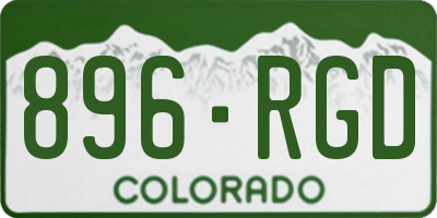 CO license plate 896RGD