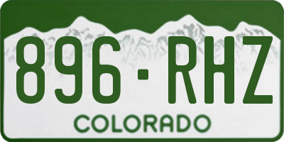 CO license plate 896RHZ
