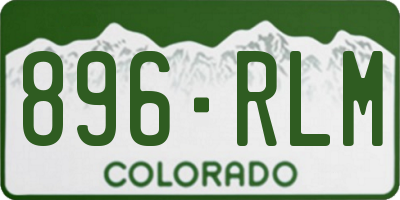 CO license plate 896RLM