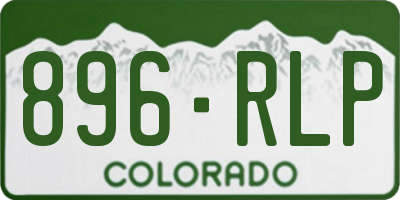 CO license plate 896RLP