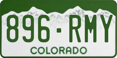 CO license plate 896RMY