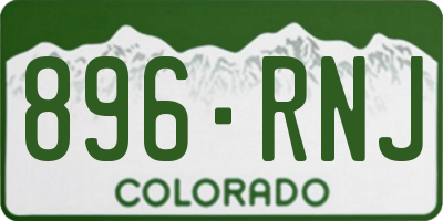 CO license plate 896RNJ