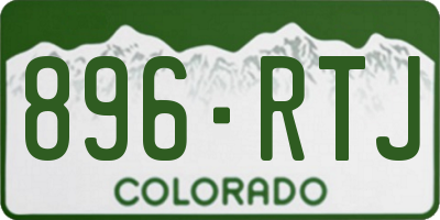 CO license plate 896RTJ