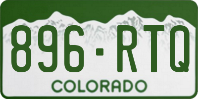 CO license plate 896RTQ