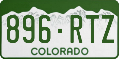 CO license plate 896RTZ