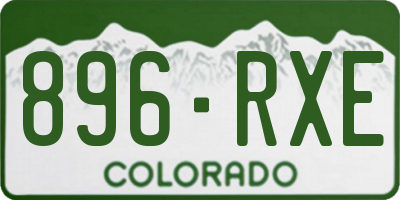 CO license plate 896RXE
