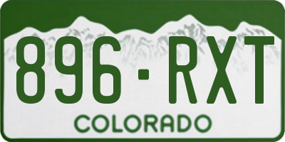 CO license plate 896RXT