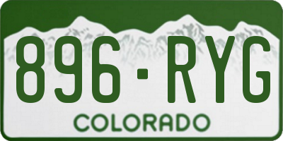 CO license plate 896RYG