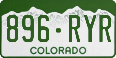 CO license plate 896RYR