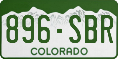 CO license plate 896SBR