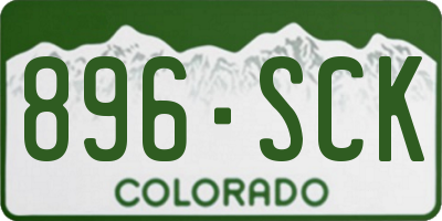 CO license plate 896SCK